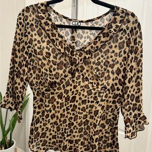 Animal Print Blouss